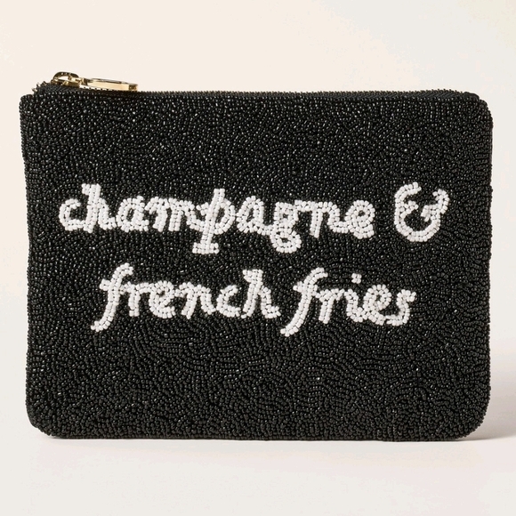 kate spade Handbags - Ships 4/16 Kate Spade X Target Beaded Clutch champagne & french fries